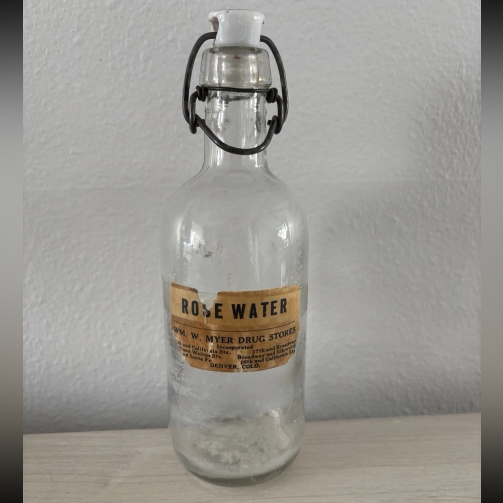 Vintage Citrate of Magnesium Bottle with Original Ceramic Stopper